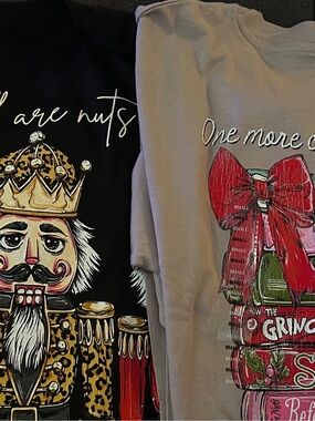 Simply Southern Y’all are Nuts Nutcracker BooksChristmas Shirt Lot Size Small